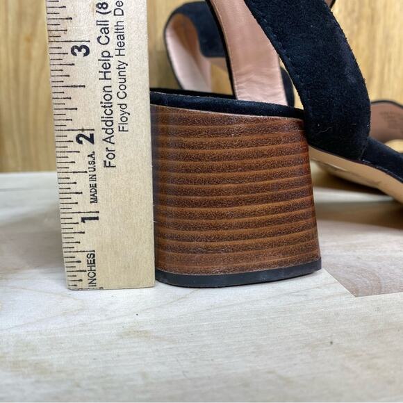 J Crew Penny Buckled Ankle Strap Sandals in Black Suede - Picture 11 of 11